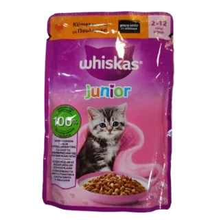 پوچ گربه ویسکاس وزن 85 گرم با طعم مرغ مخصوص بچه گربه