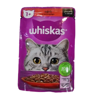 پوچ گربه ویسکاس وزن 85 گرم با طعم گوشت گاو